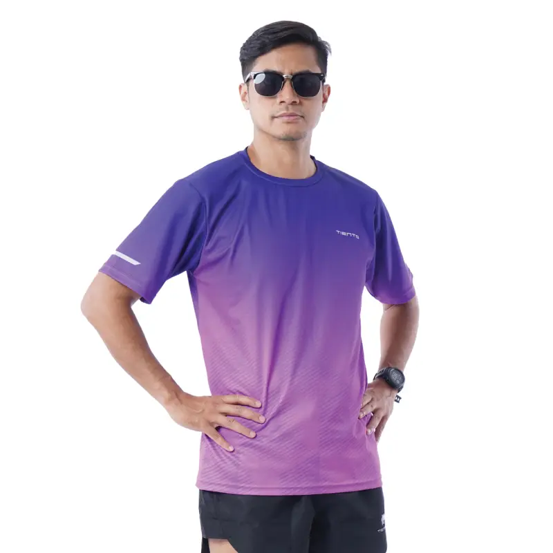 Tiento Baju Olahraga Lari Jersey Running Pria Anti UV Xceleration 6