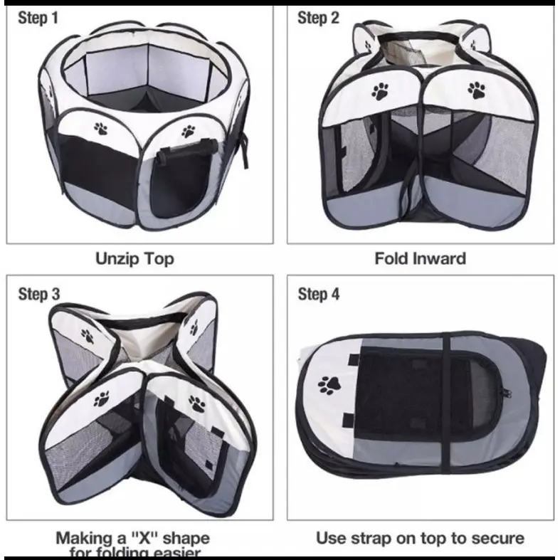 Kandang Lipat Tenda Foldable Kucing Anjing Kelinci Portable Foldable Pet Tent 6