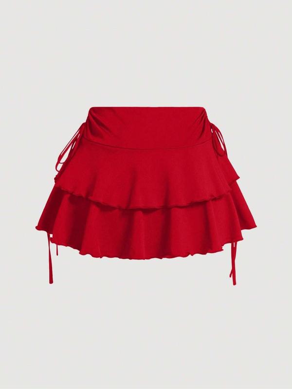 Women's Solid Ruched Skirt, Casual Fashion Short Skirt for Daily Outdoor Wear, Ladies Bottoms for Summer Valentine's Day, gift 7