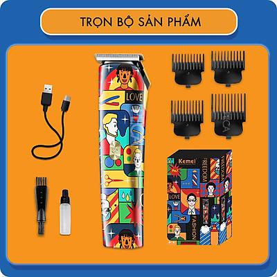 Tông Đơ Chấn Viền Chuyên Dụng Cắt Tóc, Fade tóc,Cạo Trọc, Cạo Trắng Kemei Km-5017H
