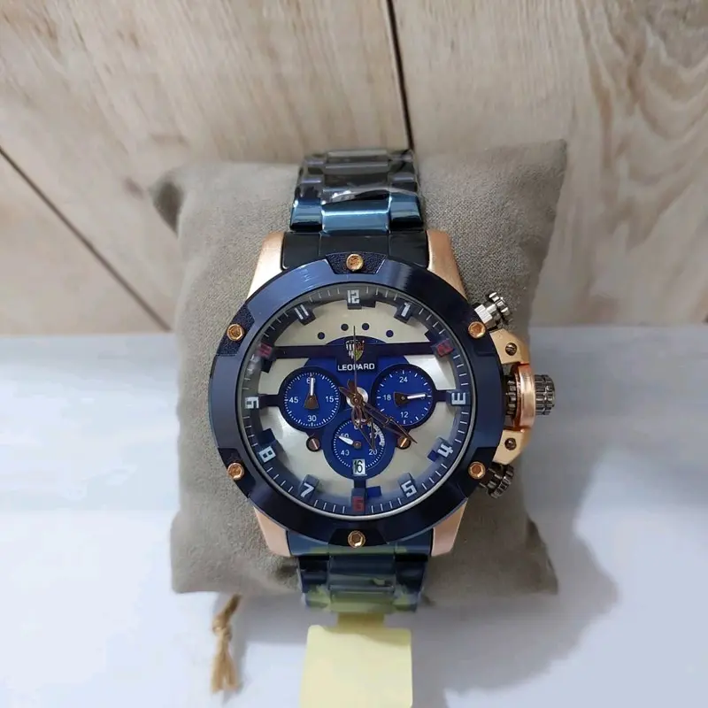 CHRONO AKTIF LEOPARD 8804 JAM TANGAN PRIA TAHAN AIR BERGARANSI Watches Biru tangansultan 3