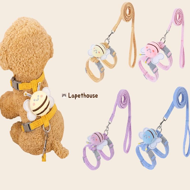 Dây Dắt Mèo Chó Cho Thú Cưng La Pet House Hình Con Chú Ong Đáng Yêu Đi Dạo Yếm Chó Con Poodle Mèo Lớn Nhỏ To Cái Bull