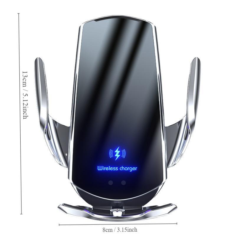 Car Phone Holder, 1 Count Wireless Charging Car Phone Holder Clip for Air Outlet, Rotatable Car Navigation Bracket for Smartphones, Car Accessories 2