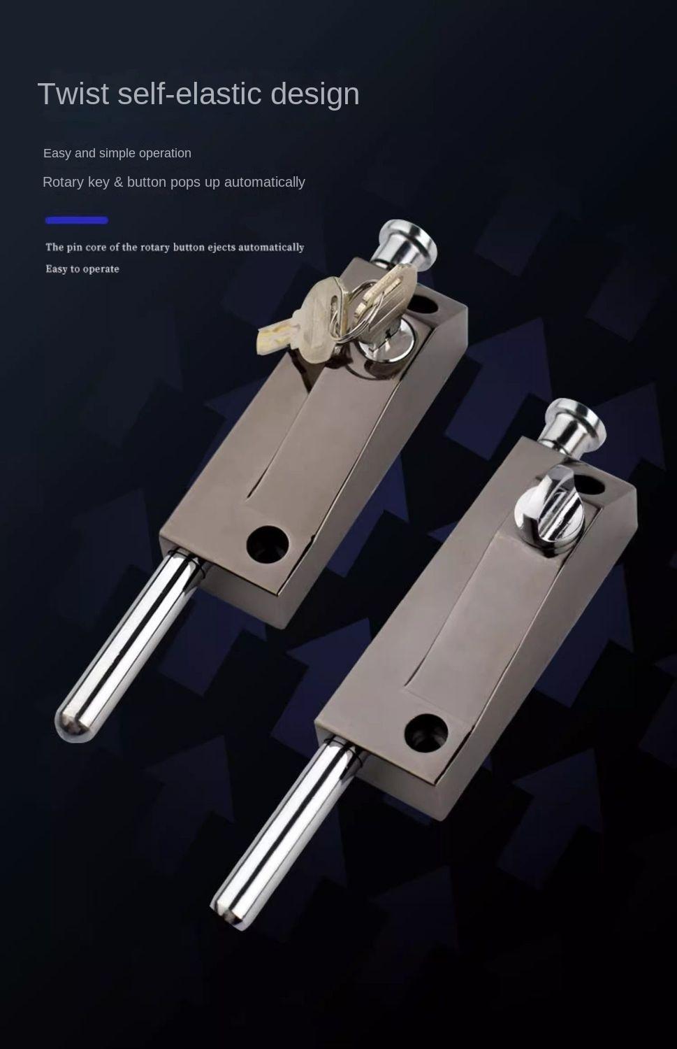 Floor Mounted Rotating Door Lock Aluminum Glass Panel Lock latch ...