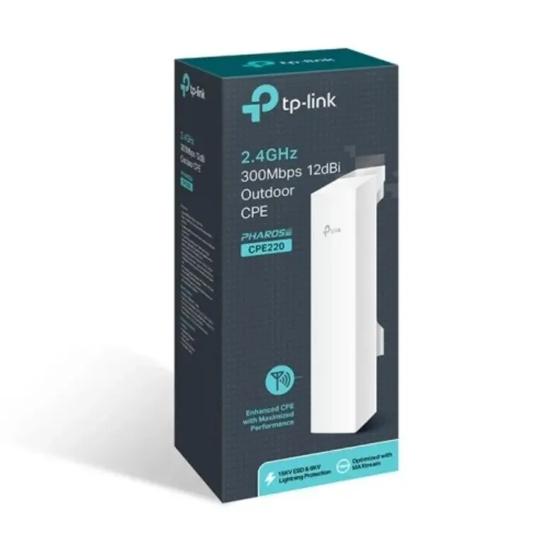 TP-LINK CPE220 2.4GHz 300Mbps 12dBi Outdoor CPE 0