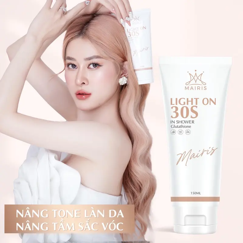 Tắm trắng 30s light on Trần Ngọc Phương Mai, tắm trắng giúp da mịn màng, trắng hồng, Cấp nước, Dưỡng Ẩm Da, Làm Đẹp Da 2
