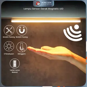 Lampu Sensor Gerak Magnetic Motion Sensor Lampu Stick Panjang LED/Lampu tidur LED tombol multifungsi Lampu Kamar Aesthetic lampu belajar lampu lemari