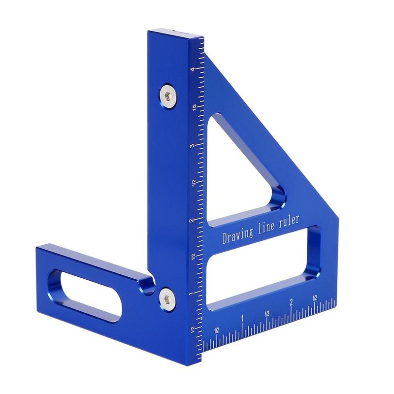 Woodworking Square Protractor, Multi-angle Miter Triangle Ruler, Hand Tool for Measuring 2