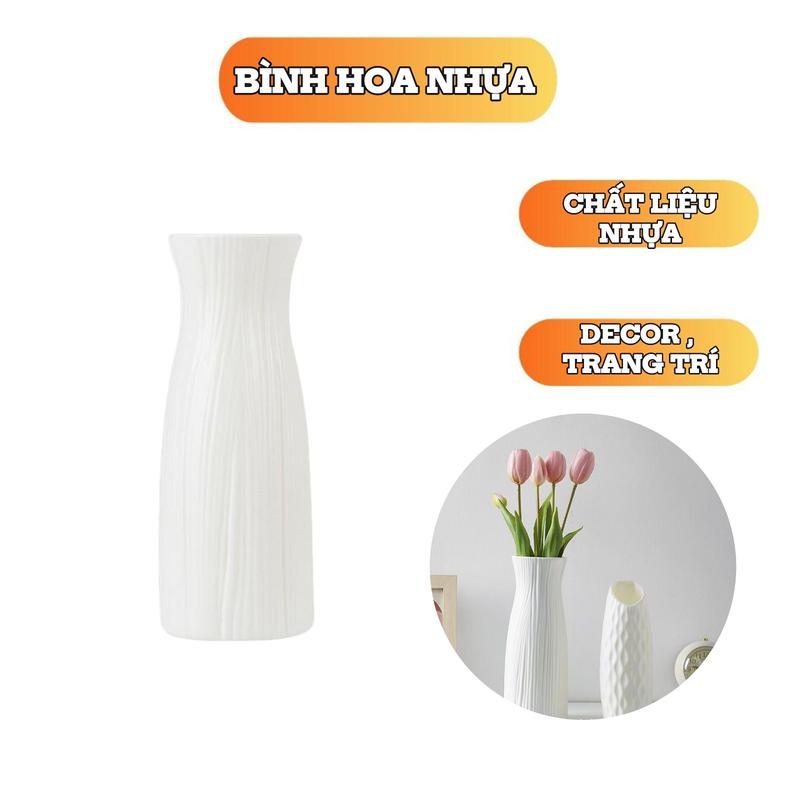 Bình Hoa Nhựa Decor Giả Gốm Cao Cấp Lọ Cắm Hoa Để Bàn Cắm Hoa Kẽm Nhung Hoa Giả Hoa Thật Trang Trí Nhà Cửa
