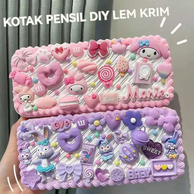 303Pcs Set Mainan DIY Cream Adhesive & Dekorasi Krim Tanah Liat, Set Lengkap Alat Kreatif untuk Anak, Stiker Krim, Alat Dekorasi, dan Mainan Edukasi untuk Mengembangkan Keterampilan Motorik Halus Anak-anak 6