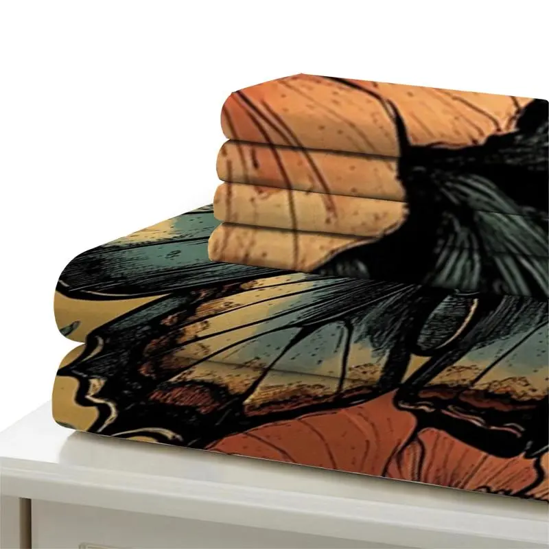 Butterfly Pattern Bedding Set, 1 Set Including 1 Duvet Cover & 2 Pillowcases, Soft Comfortable Bedding Set for Home Bedroom 4
