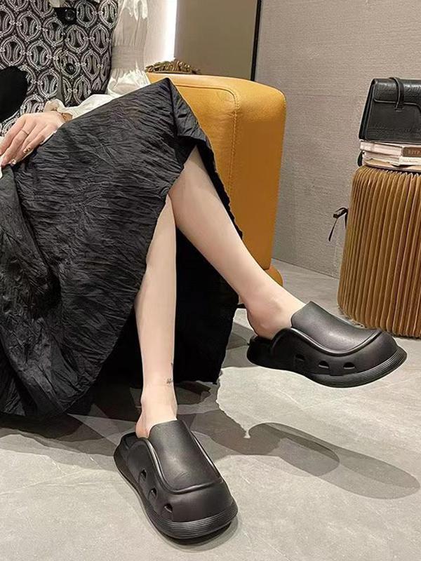 Women's Simple Plain Color EVA Slides, Casual Comfortable Home Slippers, Soft Non-slip Slippers for Indoor & Outdoor Wear, Walking Shoes 7