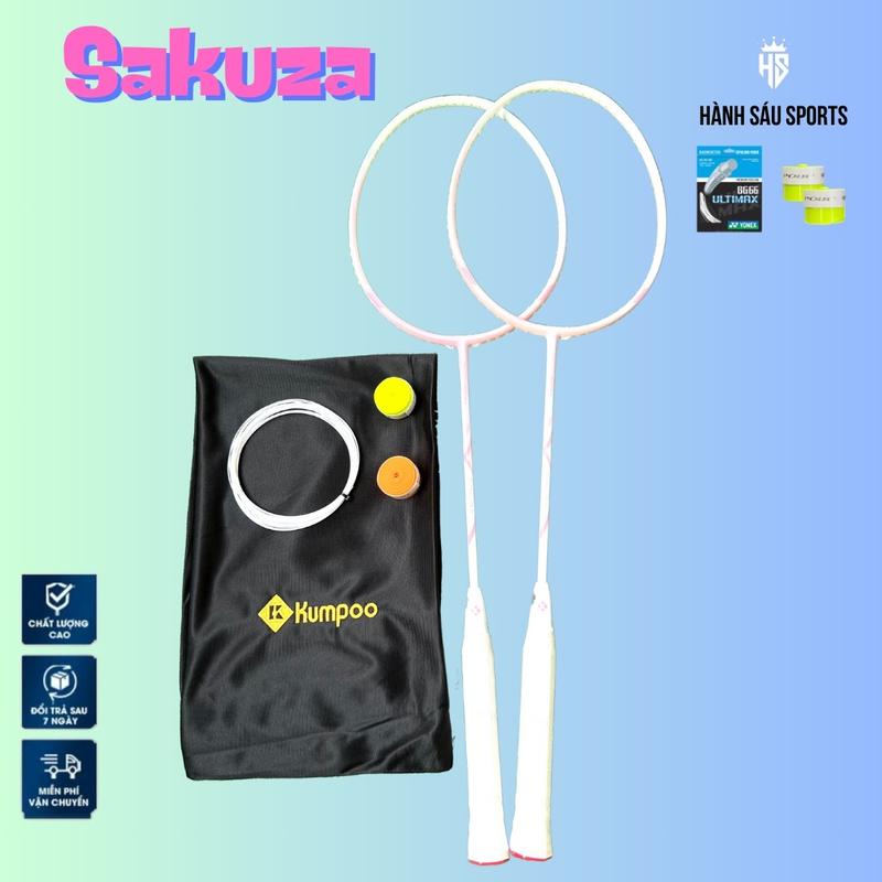 Product Introduction of Vợt cầu lông Kumpo Sakuza và K520Spro Hồng căng sẵn 11kg căng max 12,8kg  ( bảo hành 90 ngày ) tặng 1sợi cước căng sẵn + 1bao vợt và 2cuốn cán Sport Thể Thao Carbon 9