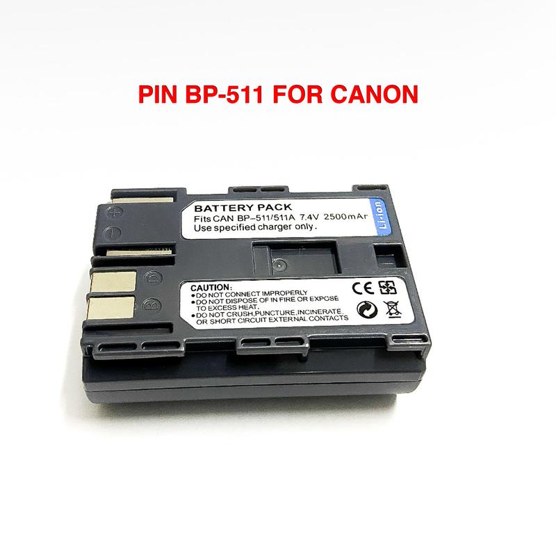 Pin BP-511 cho máy ảnh EOS 5D, 50D, 40D, 30D, Powershot G2, G3, G5, G6…