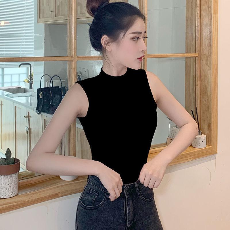 Product Introduction of Áo Vest Hai Dây Không Tay, Cổ Cao, Cho Nữ, Phong Cách Hàn Quốc, Bó Sát Vừa Vặn, Áo Sơ Mi Cơ Sở Dễ Phối Đồ Bên Trong, Thích Hợp Mặc Ngoài Trời, Áo Học Sinh, Hợp Xu hướng, HyunA 3