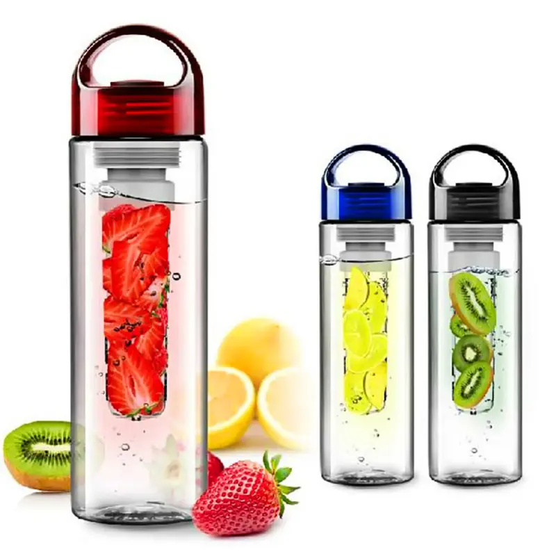 Botol Minum Saringan Infuser Tritan BPA Free 700 ml Buah Hitam Bottles Minuman Plastik Kitchenware Water 1