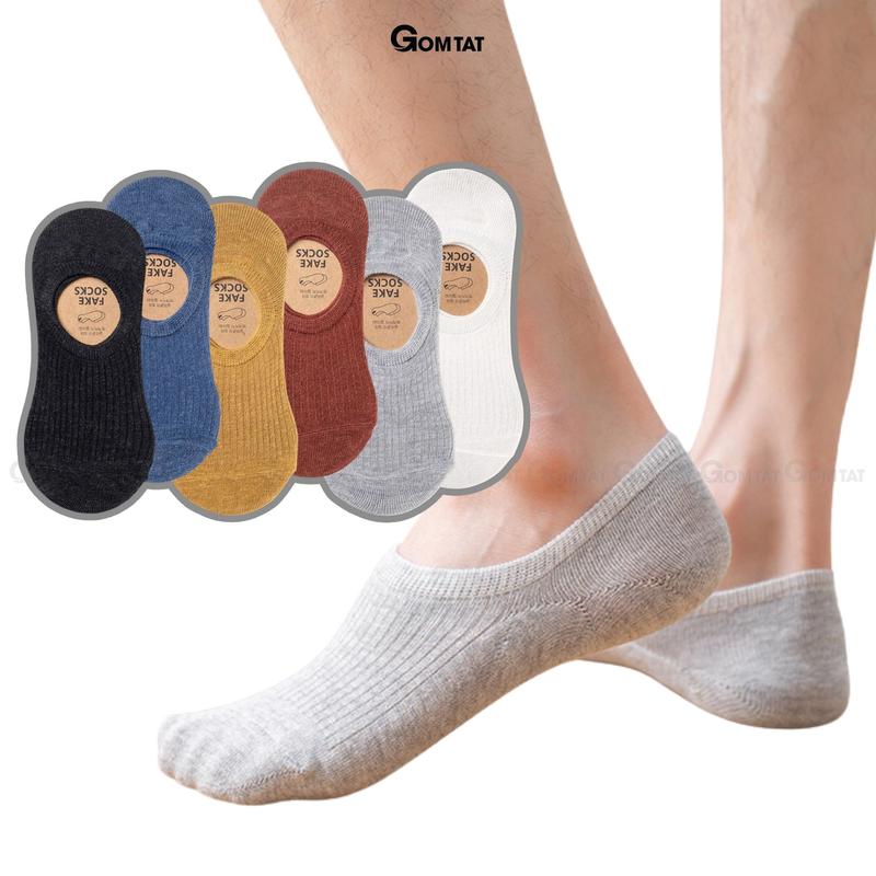  Tất lười nữ đi giày búp bê nhiều màu vớ lười nữ chất liệu sợi cotton cao cấp có thun cổ chống tuột gót tất lười nữ Đen vớ nữ đi giày búp bê Women - HAI-FIVE-2006-1DOI 