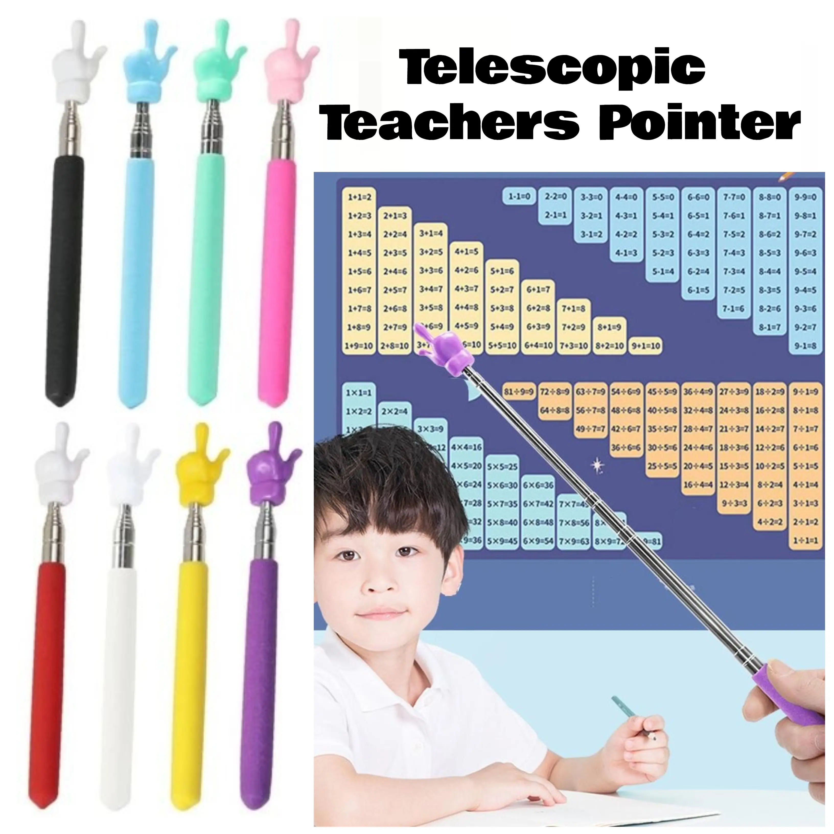 Telescopic Teachers Pointer Extendable Hand Pointer Finger Pointer ...