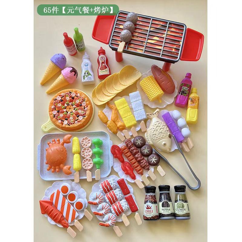 Đồ Chơi Thịt Xông Khói Nướng Thịt, Dành Cho Trẻ Em, Vật Liệu Dạy Học Thực Phẩm Mô Phỏng, Nhà Chơi, Thích Hợp Cho Bé Gái, Nấu Ăn Nhà Bếp, Nồi Chiên Donut, Quà Sinh Nhật 7