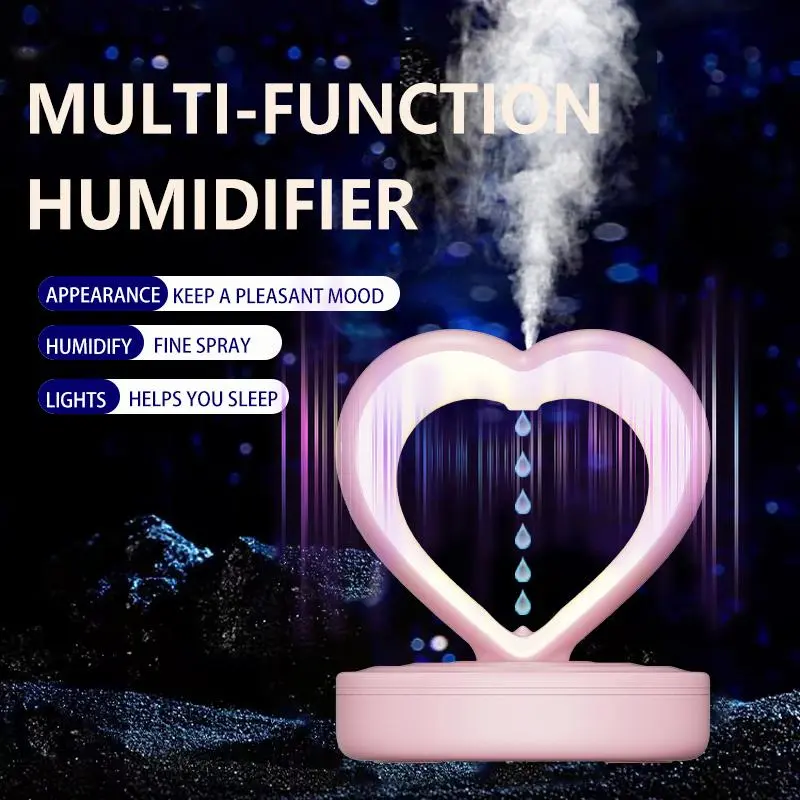 Heart Design USB Powered Anti-gravity Humidifier, Quiet Bass Desktop Air Humidifier, High Fog Volume Humidifier for Home Office Bedroom 2