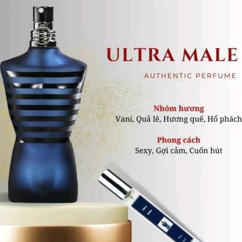Nước Hoa Nam Ultra Male ( Chai Chiết 10ml ) Hương vani,Hổ phách,Hương quế,quả lê. Phong cách Cuấn hút, gợi cảm Perfume