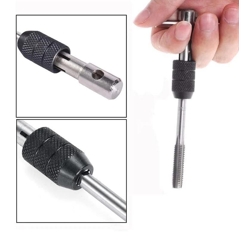 Portable T Tap Wrench Set (6 Counts/set), Tap Drill Tapping Threading Tool, Screwdriver Hand Tool 2