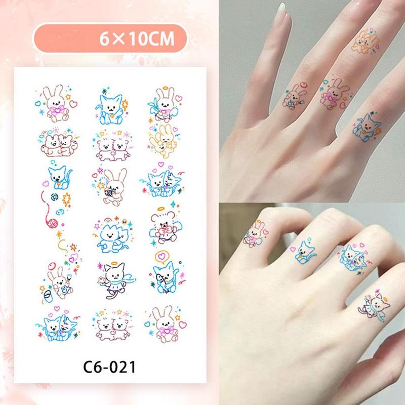 Product Introduction of Mini Tattoo Stickers Cartoon Tattoo Stickers Cute Set Stickers Earring Stickers Ear Waterproof Long-lasting Tattoo Stickers 21