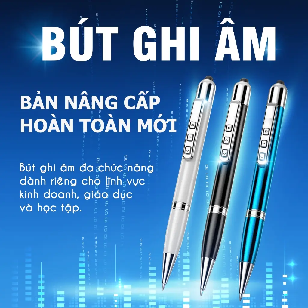 Máy ghi âm mini dạng đeo kích hoạt bằng giọng nói, Bút ghi âm chuyên nệp thiết bị ghi âm chuyên nghiệp thời gian đến 40h