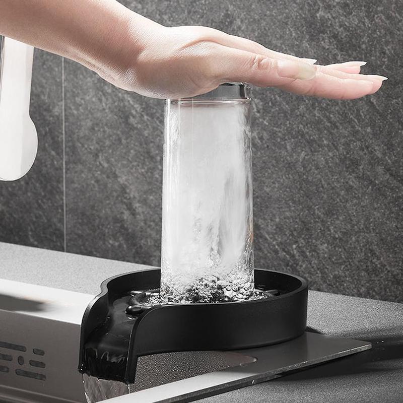 Product Introduction of Cup Washer for Sink, 1 Set Cup Washer with Stainless Steel Braided Hose & Copper Adapter, Kitchen Sink Accessories, Kitchen Utensils & Gadgets 0