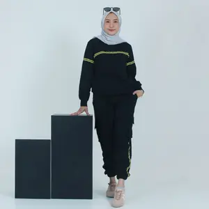Nabila Setelan / Olahraga / Kaos Combed / Big Size Muslim Baju Jilbab Panjang