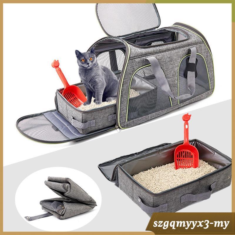 Product Introduction of Folded Cat Toilet, with Dipper Waterproof Oxford Cloth with Handle Urinal Seat Potty Pet for Travel Outdoor Kitty Kitten 23
