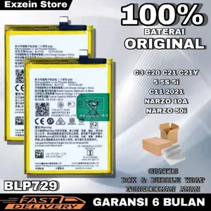 Baterai battery Batre Batrai Blp 729 Original Batrai baterei Batrey Untuk Relmi C11 2021 C3 C20 C21 C21Y 5 5i 5S Narzo 10a 50i BLP729 - ORI 99