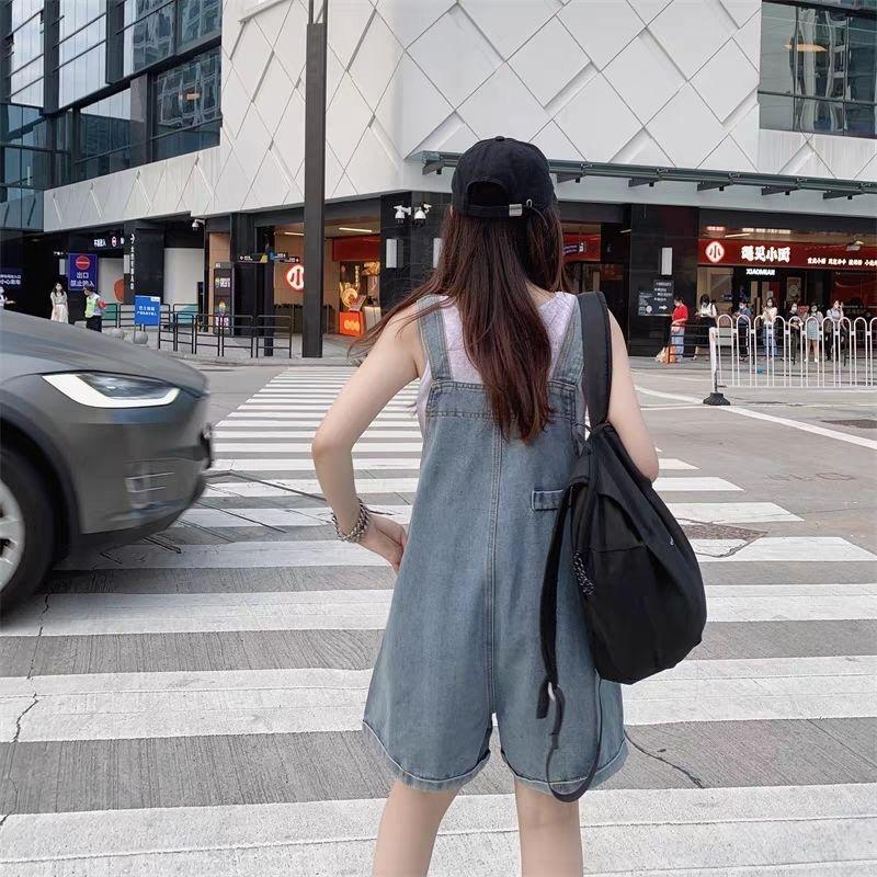 [Hàng chuẩn loại 1] Quần yếm jeans short ống rộng khóa đồng cá tính, năng động, dễ thương 2