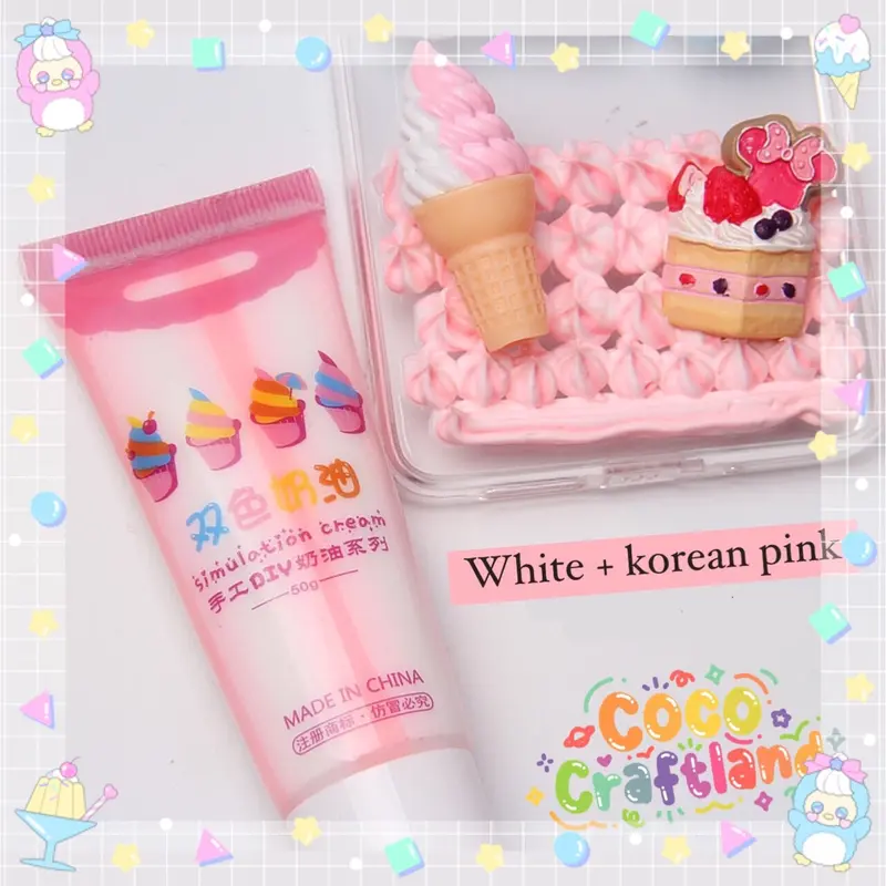 DIY DECO CLAY CREAM mixed color || deco glue cream || lem cream bahan decocase 0