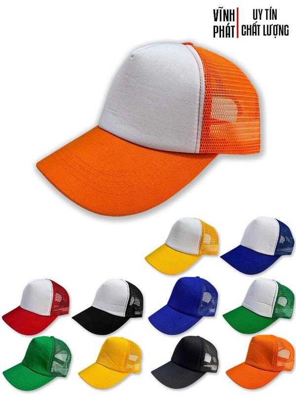 Nón kết lưới, Mũ lưỡi trai phối lưới trơn du lịch sự kiện thể thao Thời Trang Cho Nam Và Nữ đủ màu