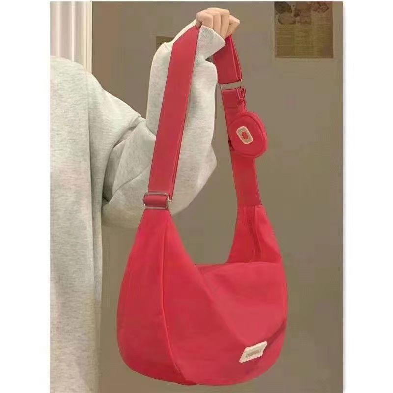 Túi Vải Chống Thấm Nước, Chất Liệu Nylon, Thời Trang Và Hợp Xu hướng, Thích Hợp Cho Mùa Xuân / Mùa Hè, Túi Bánh Bao Nghệ Thuật Mori, Lý Tưởng Cho Sinh Viên Đại Học, Túi Messenger Đeo Vai, Túi Đưa Thư 2