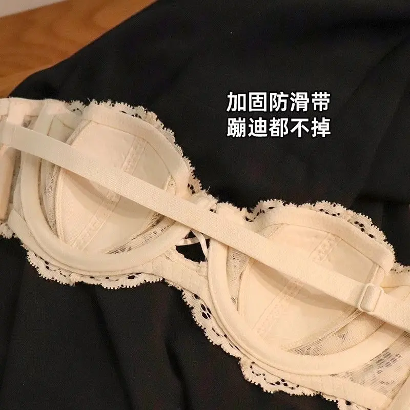 Áo Ống, Đồ Lót Không Dây, Dành Cho Phụ Nữ, Mỏng Và Lưng Ren, Bộ Áo Ngực Phong Cách Pháp Gợi Cảm, Thích Hợp Cho Mùa Hè 2024, Áo Ngực 5