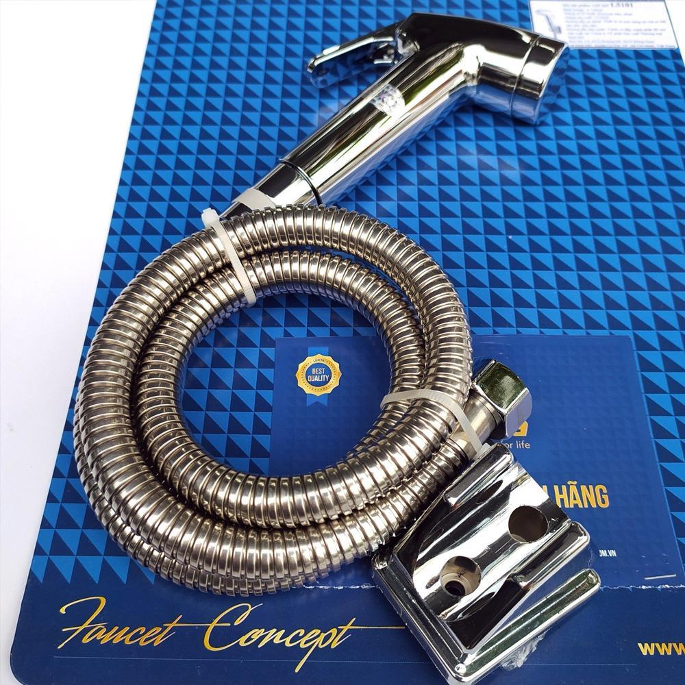 Bộ Vòi Xịt Toilet Xịt Vệ Sinh Chính Hãng LUXTA Cao Cấp - Nhiều chất liệu inox, nhựa ABS, nhựa mạ crome,..Đủ bộ đầu xịt, dây xịt chống xoắn, gác, phụ kiện ốc vít