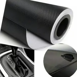 Skotlet Hitam Carbon 3D 4D Scotlet Black Karbon Fiber Skin Stiker Kevlar Embos Kasar Doff Dop Glossy Sticker Sisik Ular Meteran Decal
