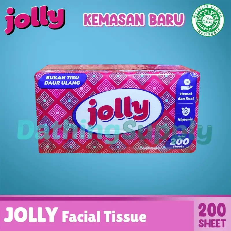 ( PAKET 4 PCS ) Tissue Jolly Facial 200 Sheet / Tisu Wajah Berkualitas Harga Terjangkau 2