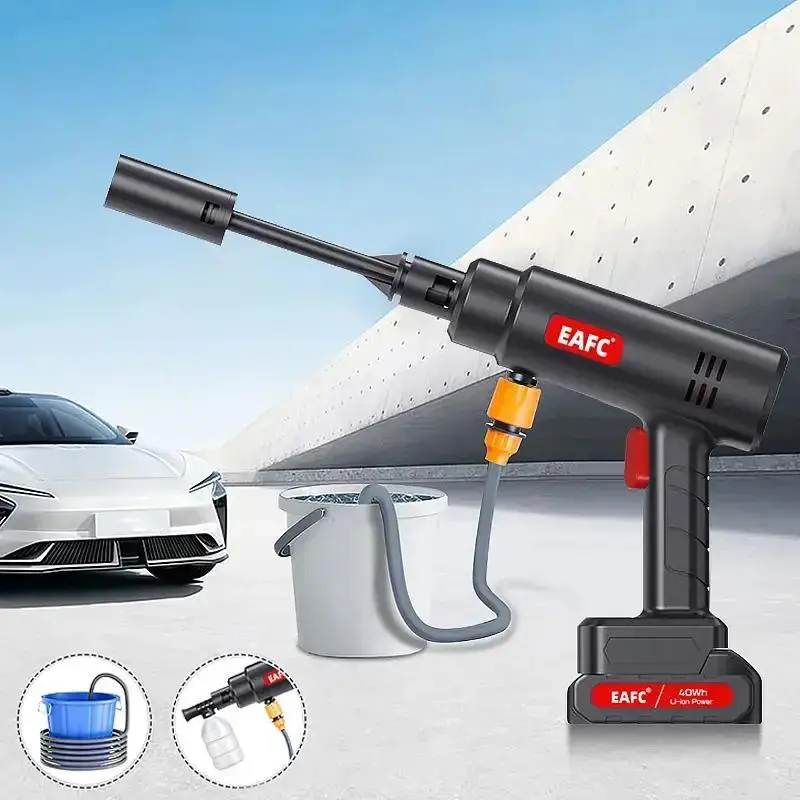 EAFC High Pressure Car Wash Cleaning Machine, Portable Electric Cleaner with Accessories, High Pressure Washer, Suitable for Cleaning Car, Garden, Floors