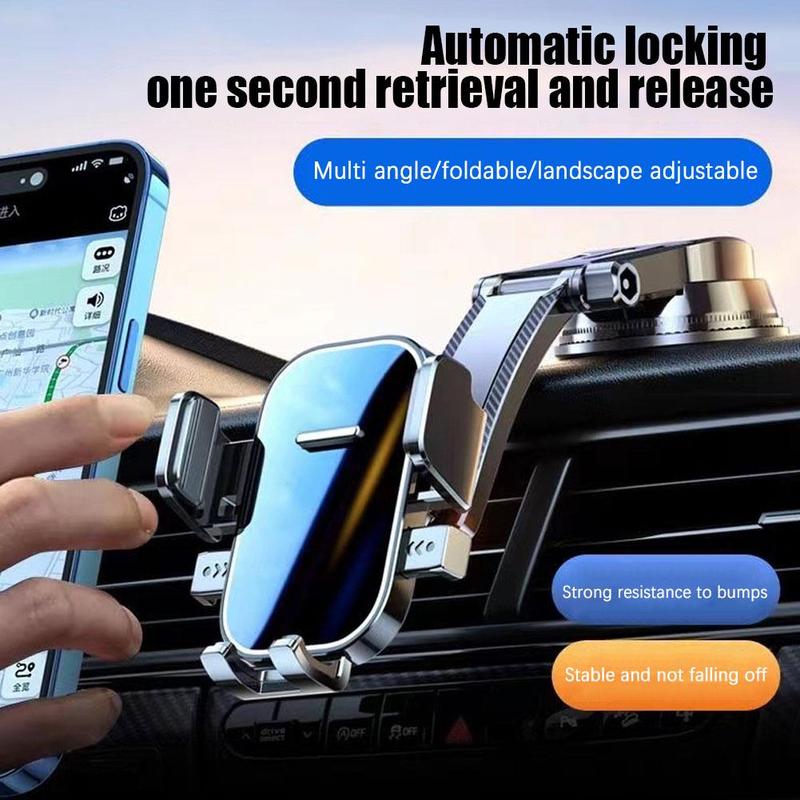 Car Phone Holder Phone Clamps On Waterfall-shaped Cars Do Not Obscure Driving Vision 360 Degree Rotation 2