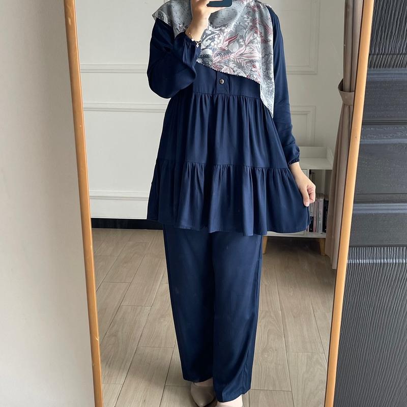 ONE SET PIYAMA RAYON VISCOSE / PIYAMA RAYON PREMIUM / PIYAMA KOMBINASI / PIYAMA MOTIF ADA SIZE S M L XL Setelan 7