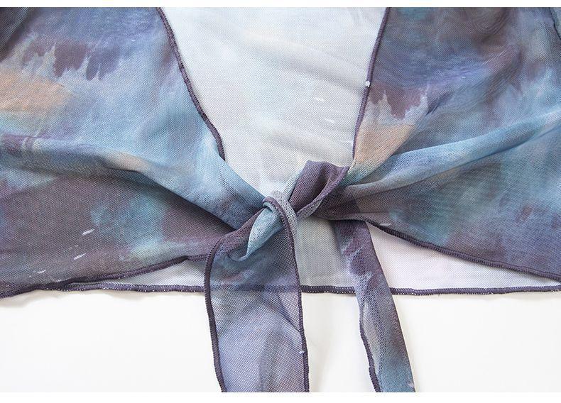 Product Introduction of Áo Tắm Kỳ Nghỉ, Phong Cách Pháp, Bộ Bikini Bốn Mảnh, Dáng Ôm, Váy Xẻ Tà, Hàng Mới Về Mùa Hè 2024 Sport Chạy Bộ 28