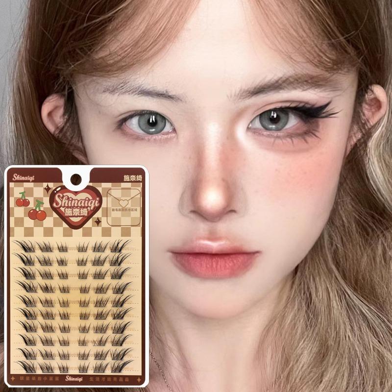 Product Introduction of 10Rows/Box Fox False Eyelashes Single Cluster Eyelash Extension Segmented Lashes Fox Eye Effect Lashes Individual False Eyelashes 19