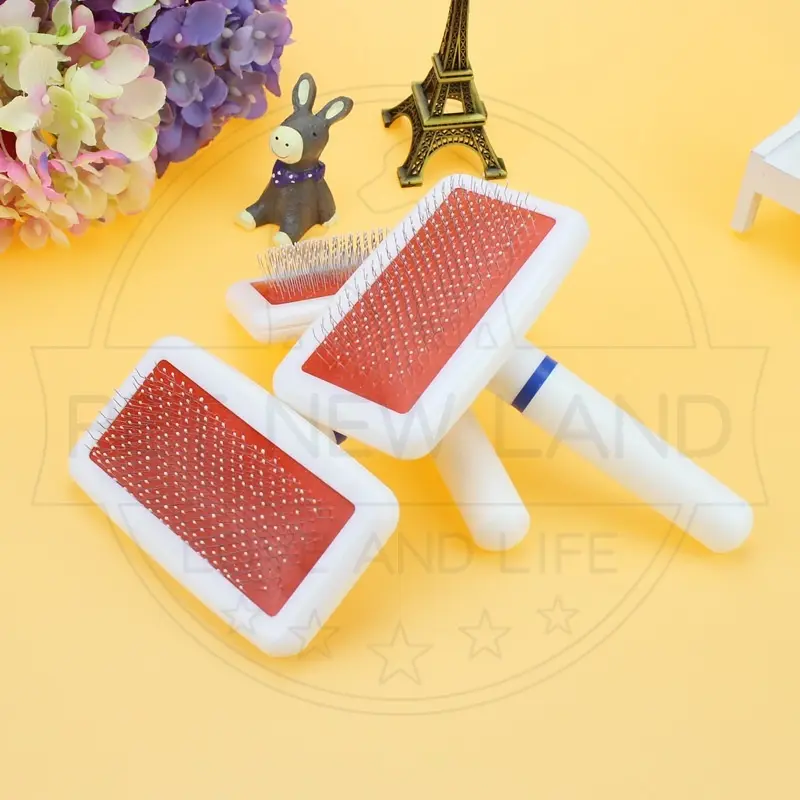 berus kucing Sisir Kawat Grooming Sikat Kucing Anjing Pijat Perawatan Rambut Grooming Hewan 7