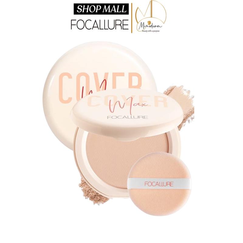 Phấn phủ FOCALLURE dạng nén chất lì bổ sung vitamin C kiềm dầu cho da mặt 9g FA-155