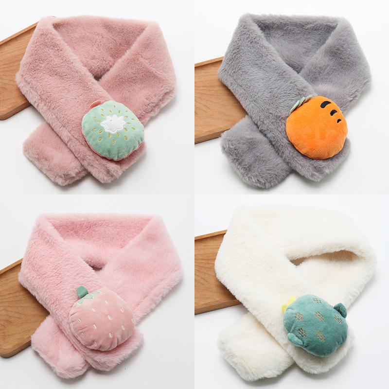 Khăn choàng cổ giữ ấm cho bé, khăn quàng cổ tuyết nhung cho bé từ 2-10 tuổi siêu mềm hình hoa quả dễ thương Pama STORE PK04