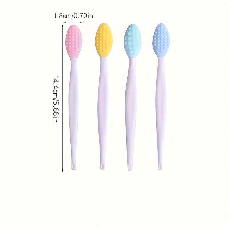 Double-sided Facial Scrubber, 4 Counts Silicone Face Scrubber, Facial Skin Cleaning Brush, Facial Skin Massage Brush, Skincare Tools for Daily Use, Skincare Tools, Pore Removal, Gentle Cleansing, Trending Beauty Products 1
