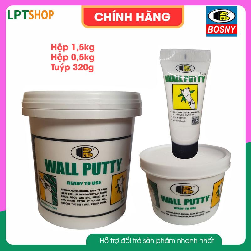  Trét vết nứt tường - hàn vết nứt tường Wall Putty B219 Bosny 